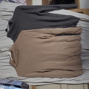 Ribbed knit sweaters